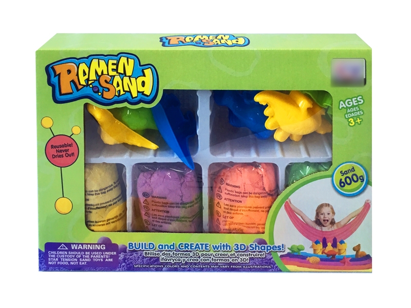 600G SPACE SAND SET 6PCS(4 COLORS) - HP1128164
