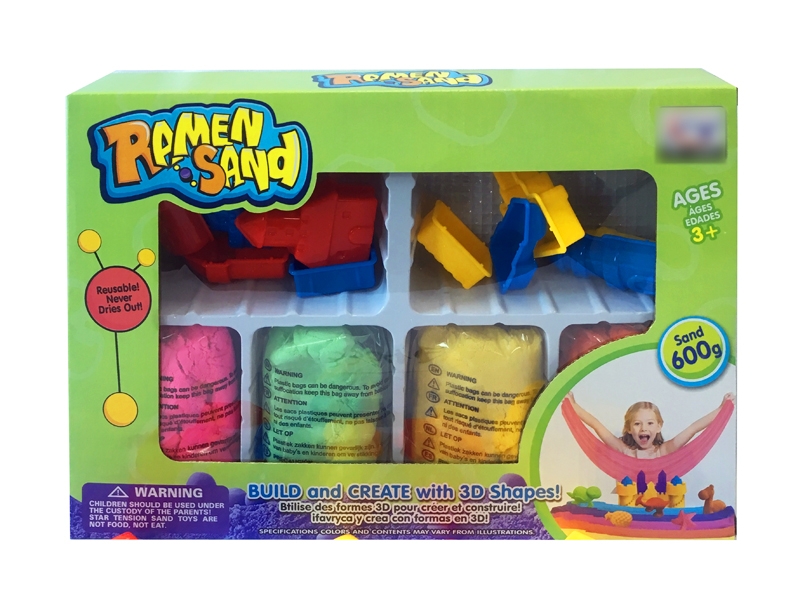 600G SPACE SAND SET 10PCS(4 COLORS) - HP1128165