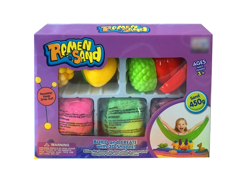 450G SPACE SAND SET 6PCS(3 COLORS) - HP1128166