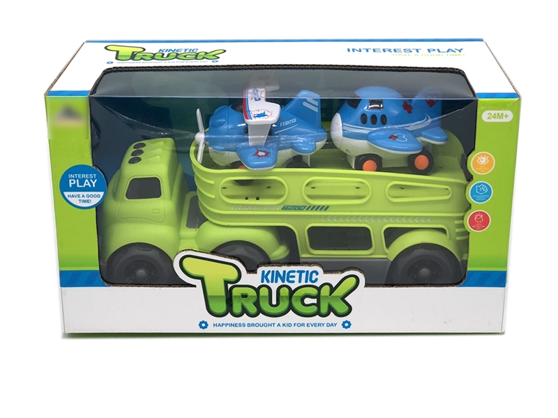FREE WAY TRUCK  TRUCK W/ 2 AIRPLANE GREEN & BLUE - HP1128465