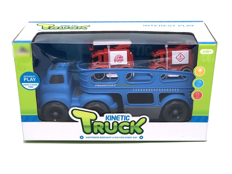FRCITION TRUCK W/2 FRICTION FIRE TRUCK  GREEN & BLUE - HP1128466