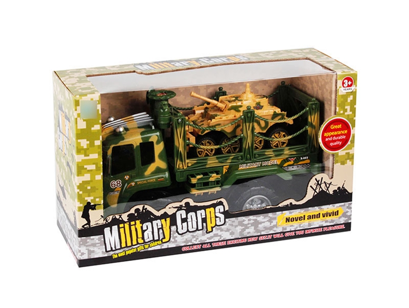 FRICTION MILITARY CAR W/TANK - HP1129079