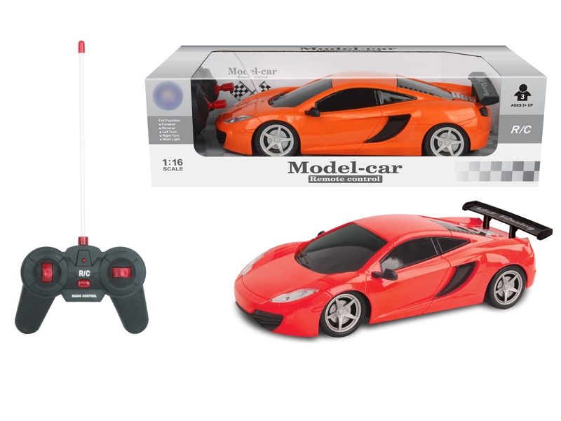 1:16 4 FUNCTION R/C CAR RED & ORANGE - HP1129386