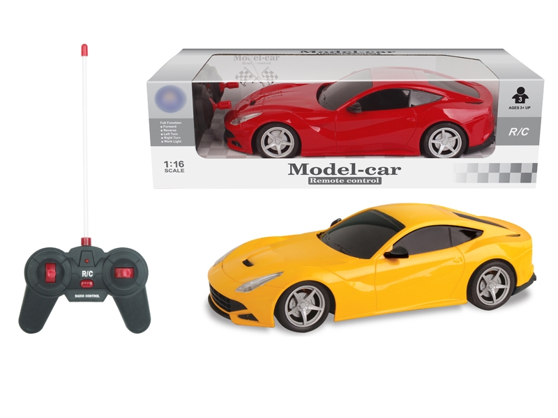 1:16 4 FUNCTION R/C CAR RED & YELLOW - HP1129387