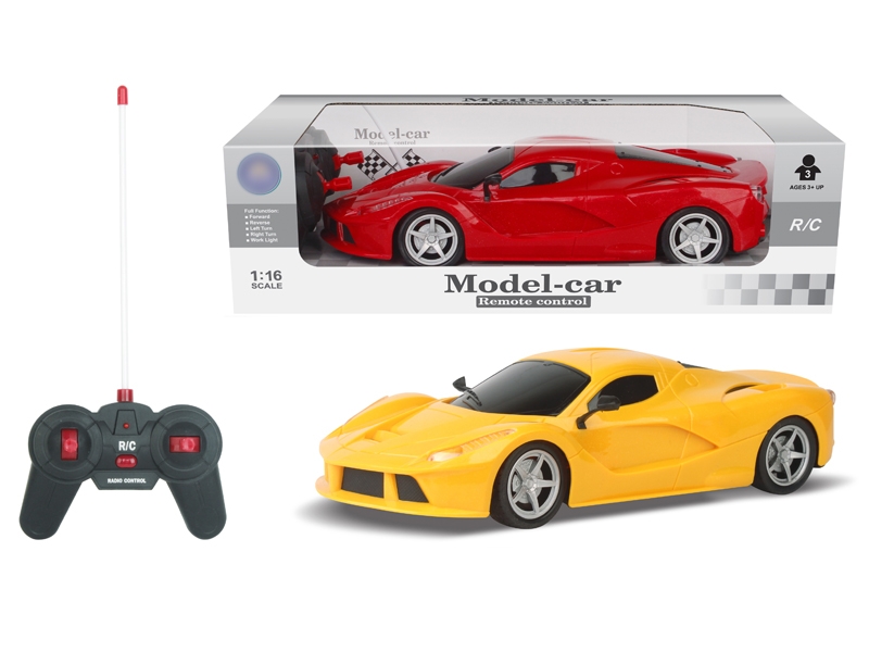 1:16 4 FUNCTION R/C CAR RED & YELLOW - HP1129388