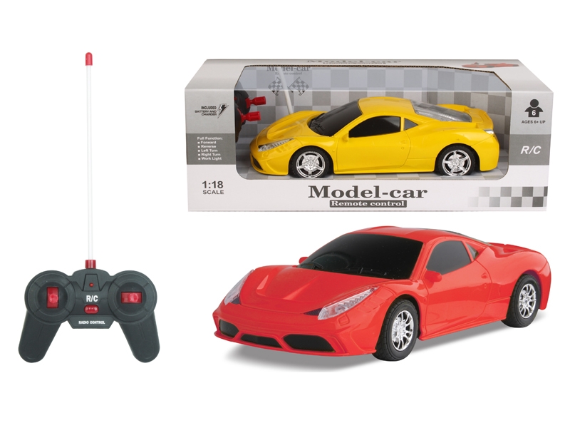 1:16 4 FUNCTION R/C CAR RED & YELLOW - HP1129395