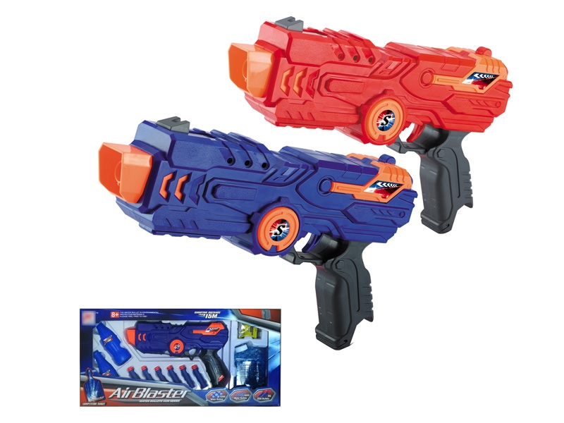 SOFT SHOOTING GUN W/WATER BULLET,RED/BLUE - HP1129542