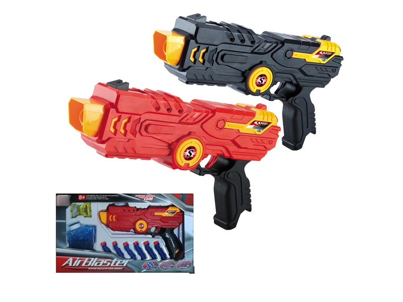 SOFT SHOOTING GUN W/WATER BULLET,RED/BLACK - HP1129544