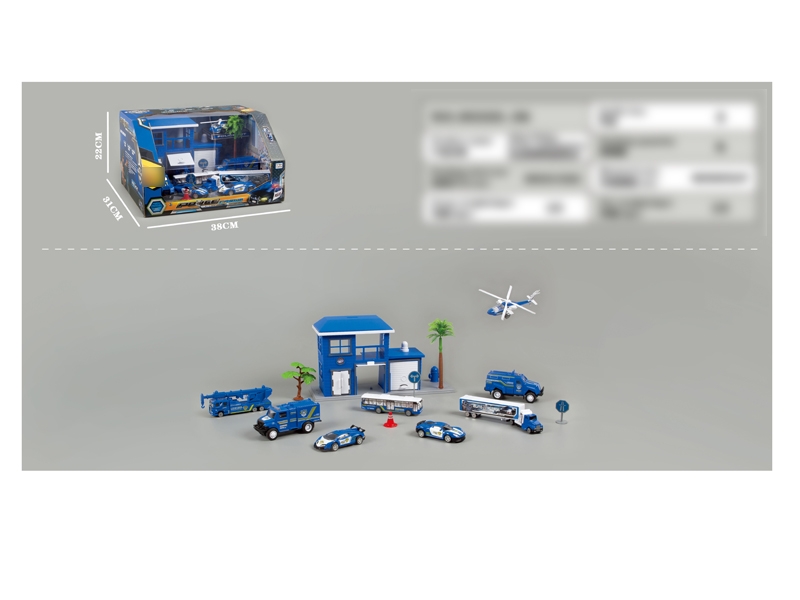 FREE WAY DIE CAST POLICE SET - HP1129646