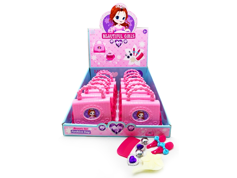 HANDBAG W/BEAUTY SET 12PCS/DISPLAY BOX - HP1129796