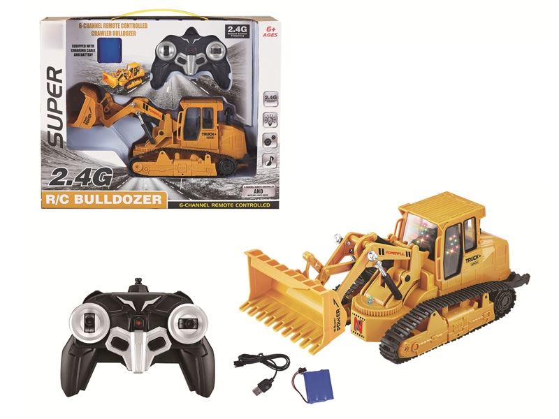 2.4G 6 FUNCTION R/C CONSTRUCTION CAR W/LIGHT & MUSIC &  USB,INCLUDED BATTERY - HP1130643