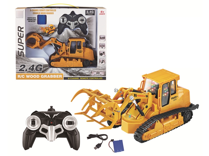 2.4G 6 FUNCTION R/C CONSTRUCTION CAR W/LIGHT & MUSIC &  USB,INCLUDED BATTERY - HP1130645