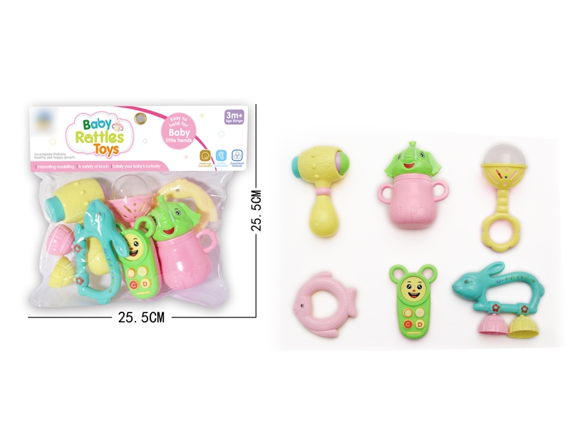 BABY RATTLE 6PCS - HP1130757
