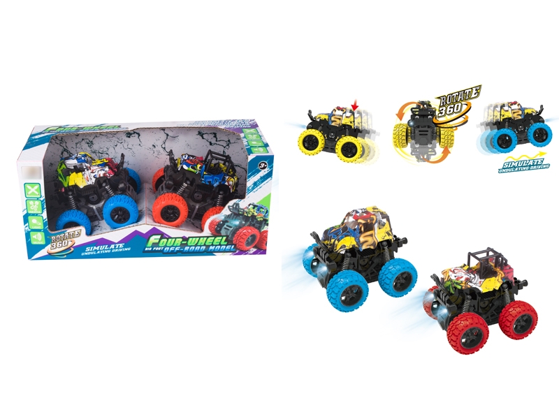 FRICTION CAR W/LIGHT & MUSIC,2ASST,BLUE/RED,INCLUDED BATTERY - HP1131003