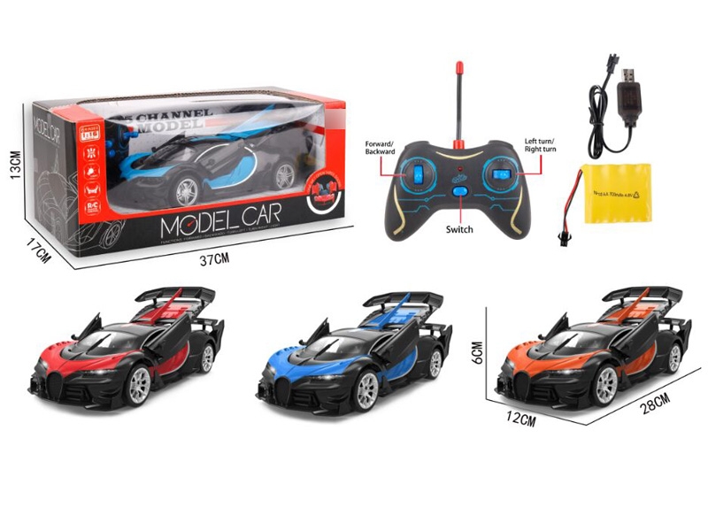 1:16 5 FUNCTION R/C CAR W/LIGHT,RED/ORANGE/BLUE,INCLUDED BATTERY - HP1131115