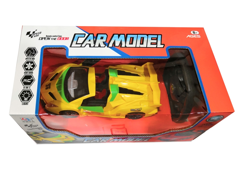 1:16 4 FUNCTION R/C CAR W/LIGHT,RED/YELLOW,INCLUDED BATTERY - HP1131120