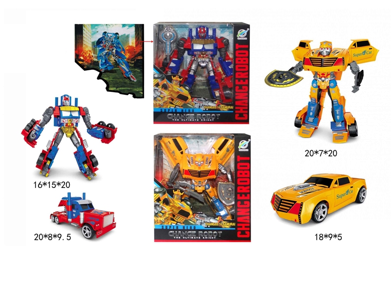 TRANSFORMER W/SOUND & LIGHT,INCLUDED BUTTONCELL,BLUE/YELLOW - HP1131342