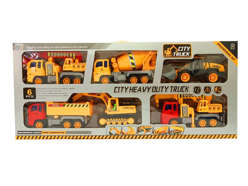 FRICTION CONSTRUCTION CAR 6PCS - HP1131482