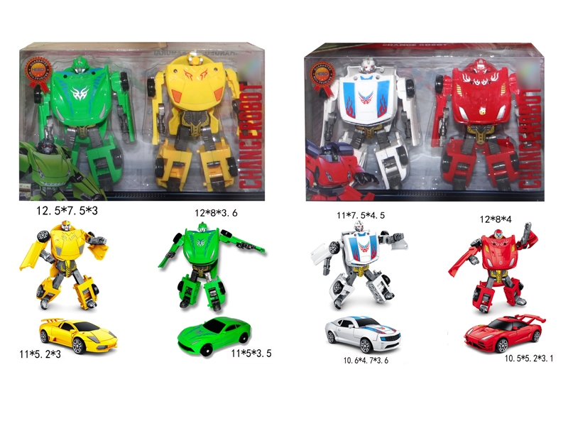 TRANSFORMER CAR,WHITE+RED/GREEN+YELLOW,2ASST - HP1131584