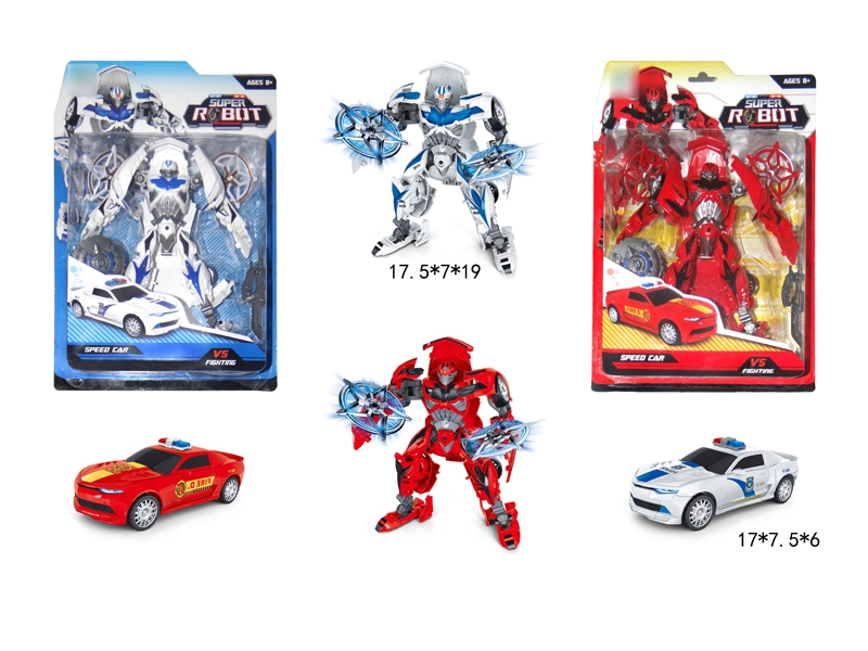 TRANSFORMER W/SOUND & LIGHT,INCLUDED BUTTONCELL,WHITE/RED - HP1131586