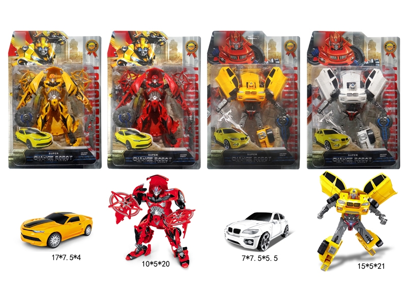 TRANSFORMER CAR W/SOUND & LIGHT,INCLUDED BUTTONCELL,YELLOW/RED/WHITE/YELLOW,2ASST - HP1131589