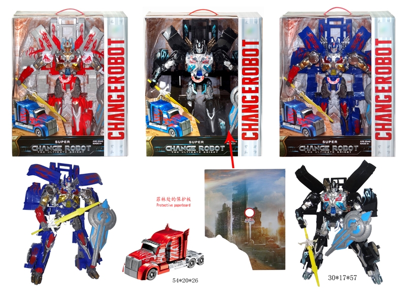 TRANSFORMER CAR W/SOUND & LIGHT,INCLUDED BUTTONCELL,BLACK/BLUE/RED - HP1131594