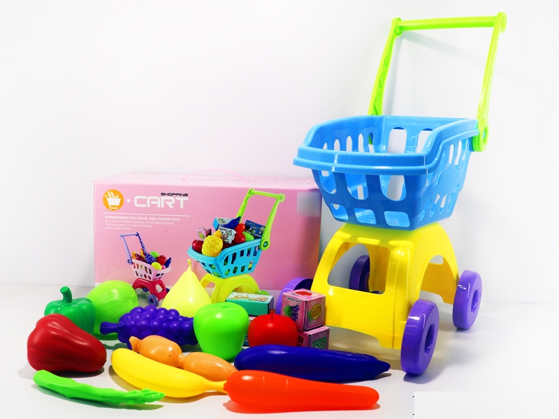 SHOPPING CAR W/FOOD,17PCS 2ASST - HP1131761