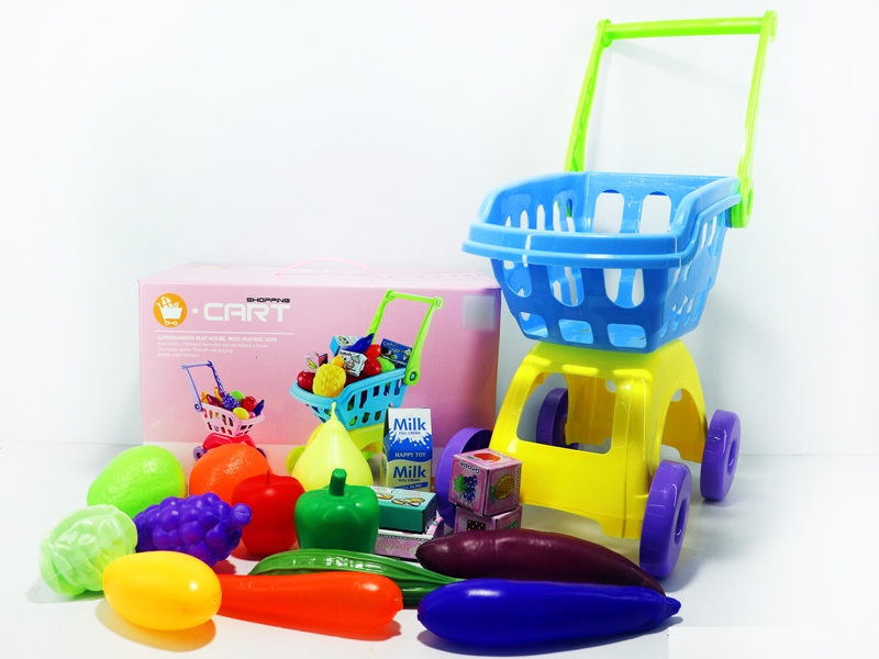 SHOPPING CAR W/FOOD,17PCS 2ASST - HP1131763