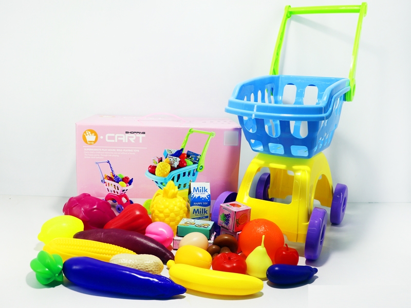 SHOPPING CAR W/FOOD,24PCS 2ASST - HP1131764