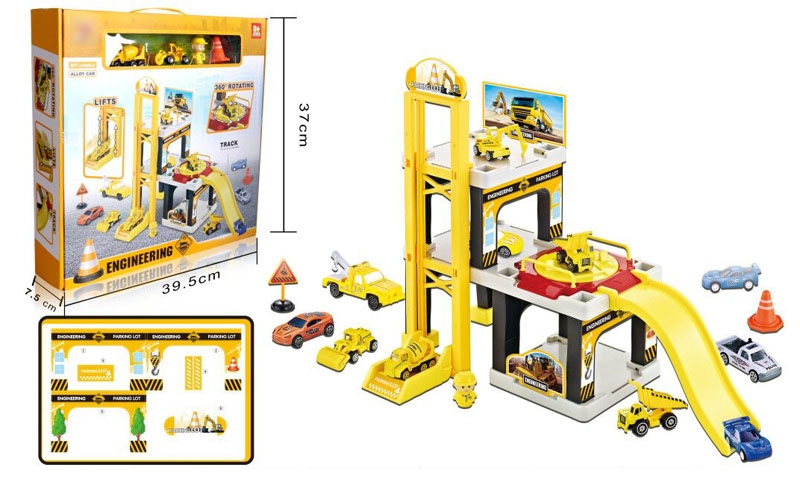 ENGINEERING PARKING LOT W/FREE WAY DIE CAST CARS - HP1132128