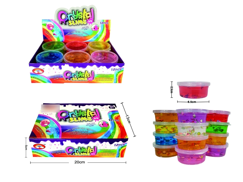 CRYSTAL SLIME 45G 12 ASST. COLOR - HP1132145
