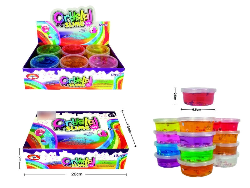 CRYSTAL SLIME 45G 12 ASST. COLOR - HP1132146