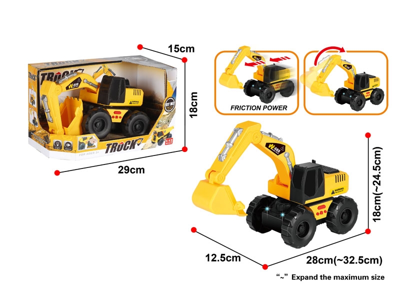 FRICTION CONSTRUCTION TRUCK W/IC & LIGHT,INCLUDED BATTERY - HP1132185