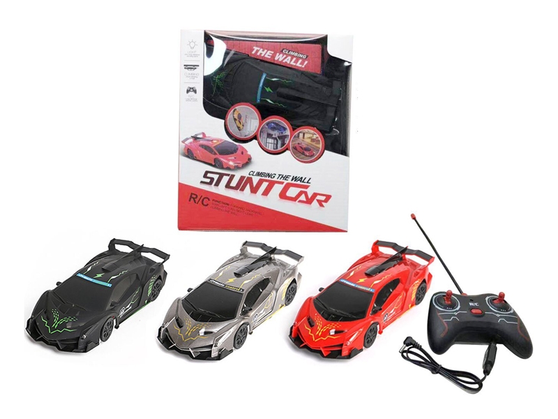 R/C WALL CLIMBING CAR,INCLUDED BATTERY & USB,RED/YELLOW/BLUE - HP1132221