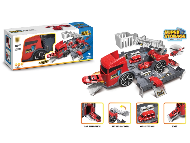 FREE WAY FIRE ENGINE TRUCK W/2PCS FREE WAY CARS - HP1132270