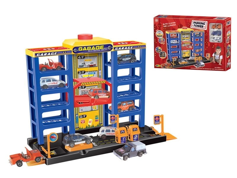 PARKING LOT SET W/3PCS FREE WAY CAR - HP1132320
