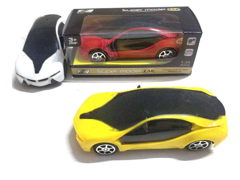 FRICTION CAR WHITE/RED/YELLOW - HP1132766