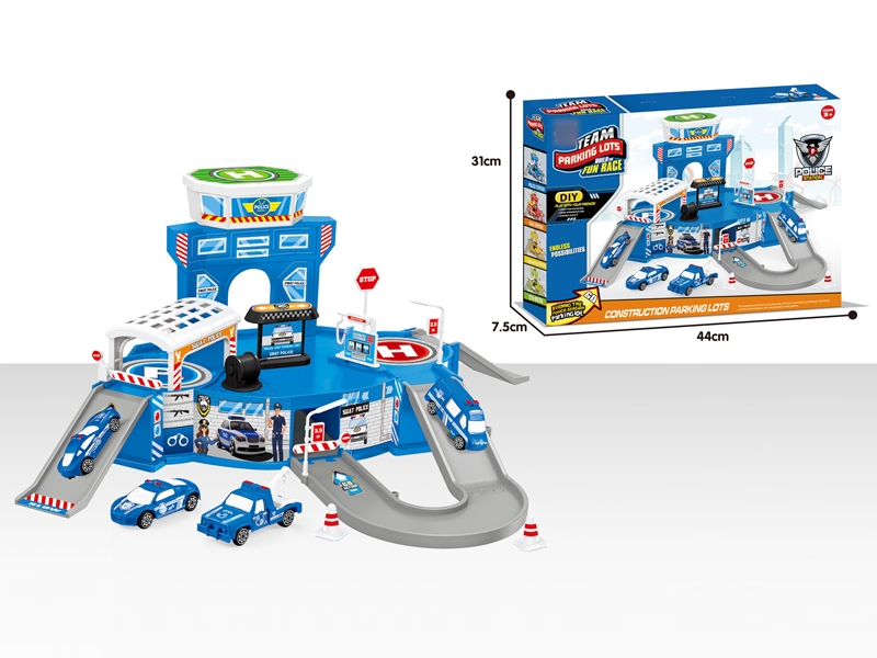 PARKING LOT W/FREE WAY CAR 4PCS - HP1132785