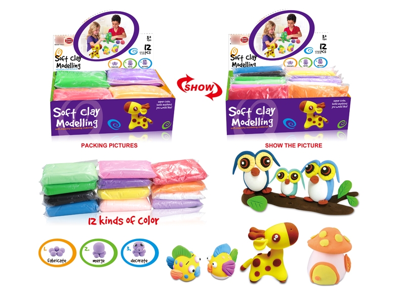 SOFT CLAY MODELLING 12COLORS - HP1133040