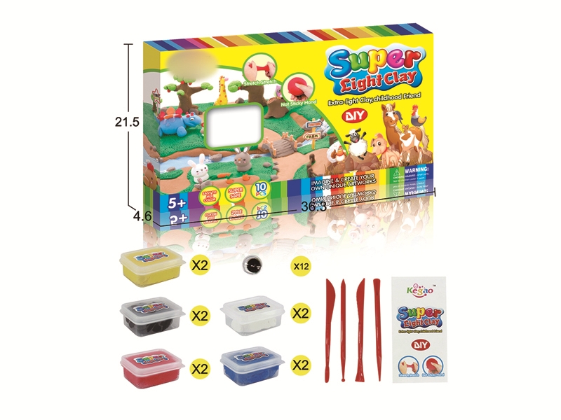 SOFT CLAY MODELLING W/TOOL,10 BOTTLES OF CLAY - HP1133043