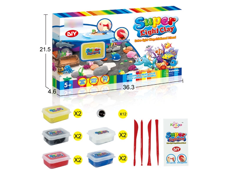 SOFT CLAY MODELLING W/TOOL,10 BOTTLES OF CLAY - HP1133046