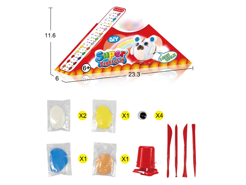 SOFT CLAY MODELLING W/TOOL,5 PCS CLAY - HP1133049