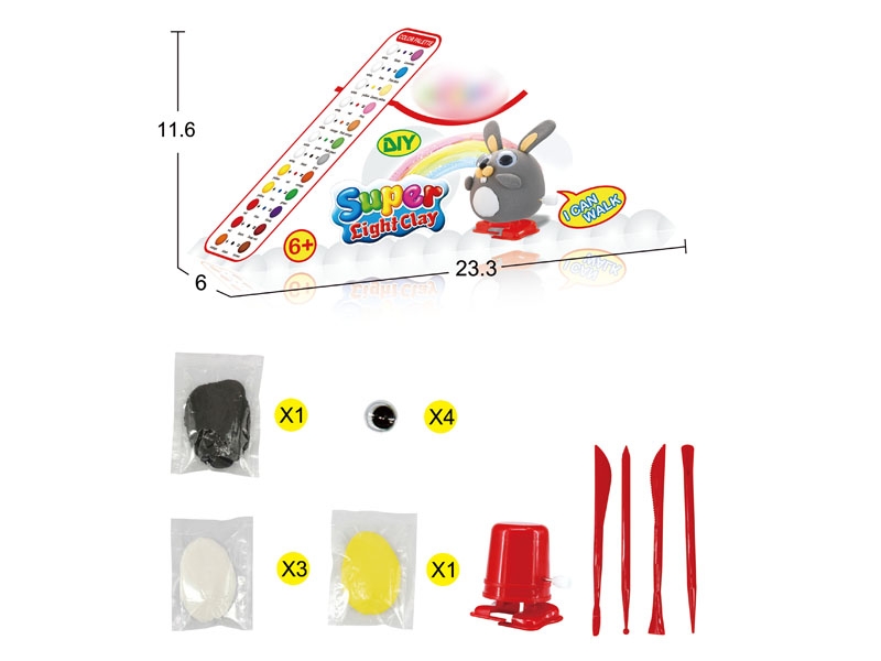 SOFT CLAY MODELLING W/TOOL,5 PCS CLAY - HP1133050
