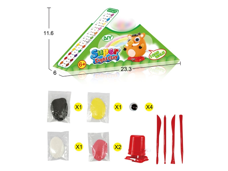 SOFT CLAY MODELLING W/TOOL,5 PCS CLAY - HP1133051