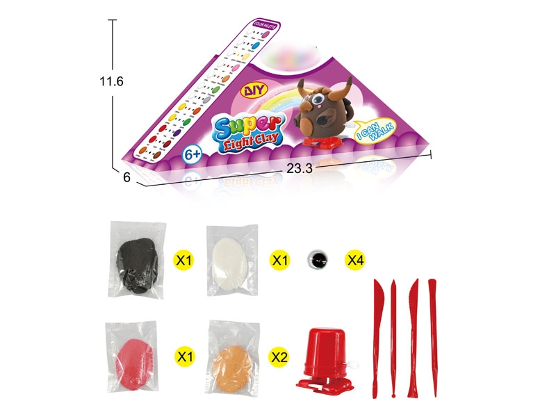 SOFT CLAY MODELLING W/TOOL,5 PCS CLAY - HP1133053