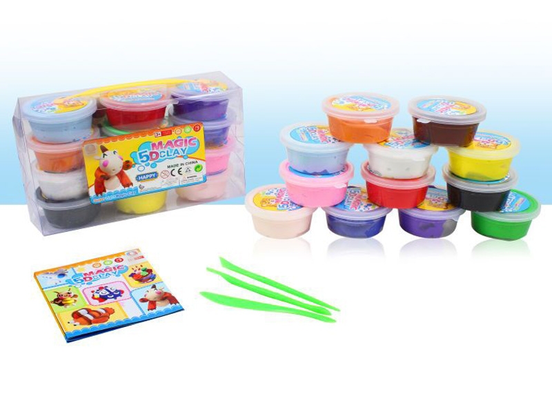 SOFT CLAY MODELLING W/TOOL,12COLORS/12PCS - HP1133179