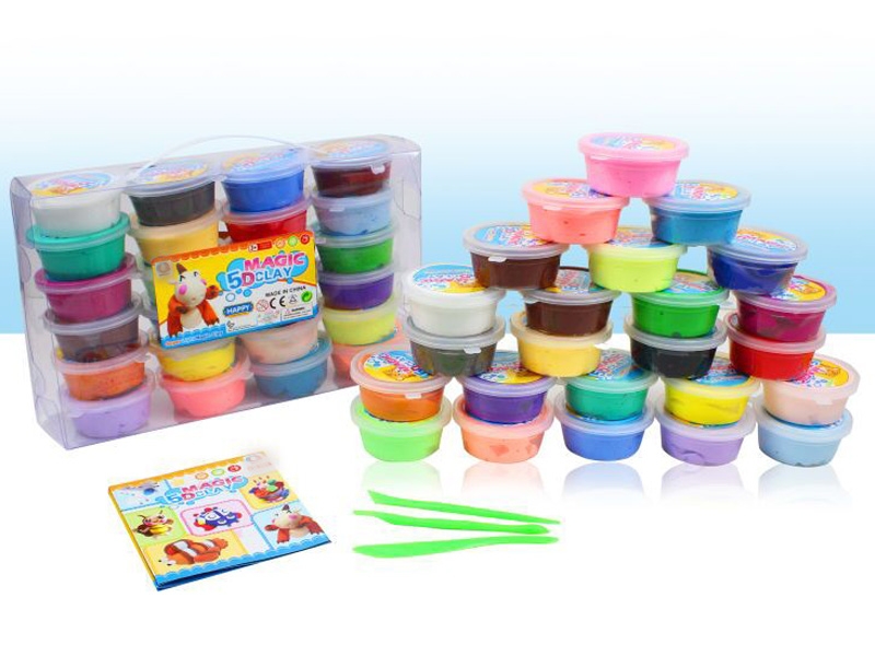 SOFT CLAY MODELLING W/TOOL,24COLORS/24PCS - HP1133180