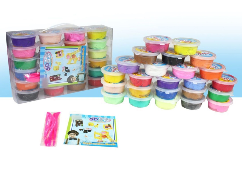 SOFT CLAY MODELLING W/TOOL,24COLORS/24PCS - HP1133182