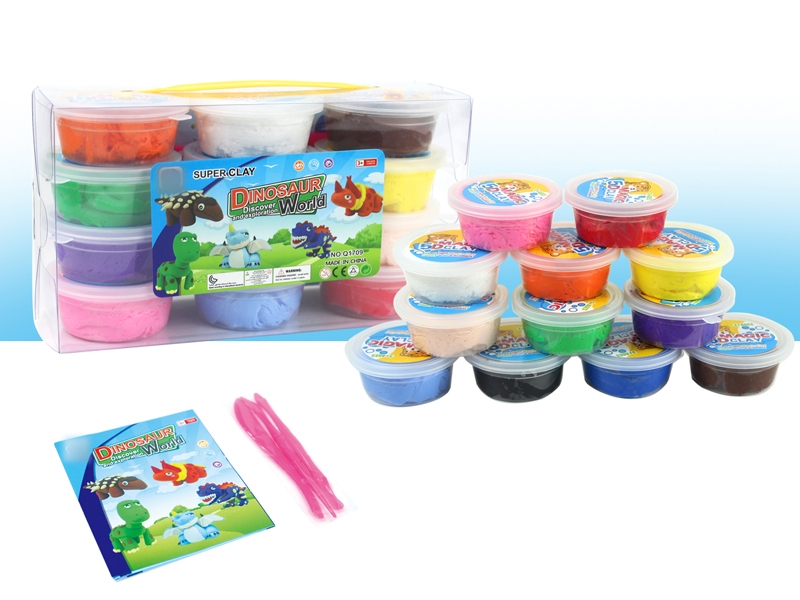 SOFT CLAY MODELLING W/TOOL,12COLORS/12PCS - HP1133185