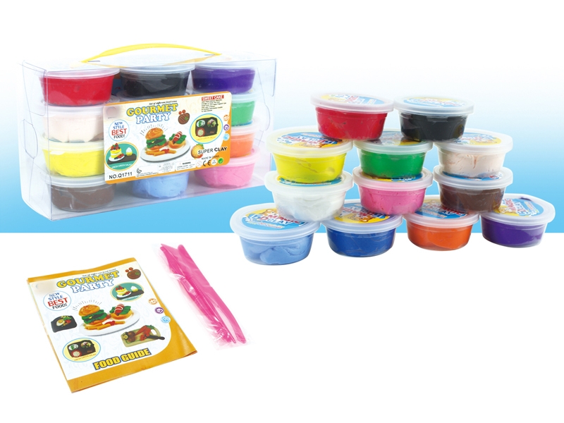 SOFT CLAY MODELLING W/TOOL,12COLORS/12PCS - HP1133187